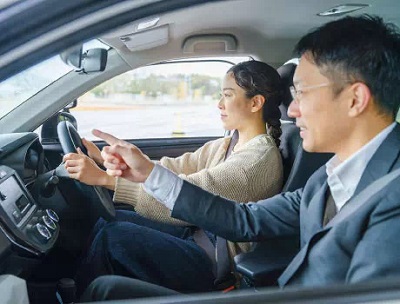 鳥取県自動車学校の教習の様子